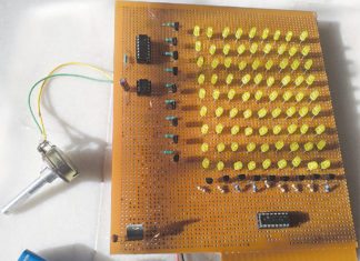 81 LED Chaser Light Using CD4017 authors prototype : 81 LED chaser light