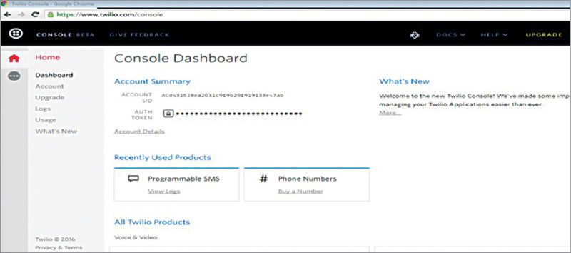 Console dashboard