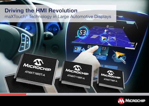 New Family of maXTouch Touchscreen Controllers Designed For Large Screen Automotive HMI Designs
