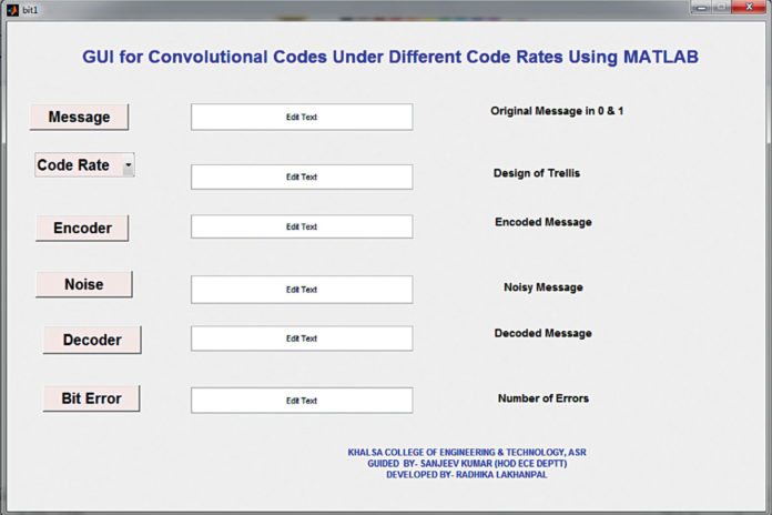 GUI Based Error Correction In Data Comm. Using MATLAB