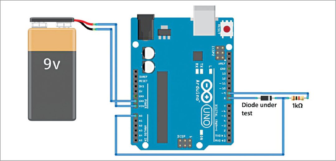 diode tester using MATLAB based GUI circuit