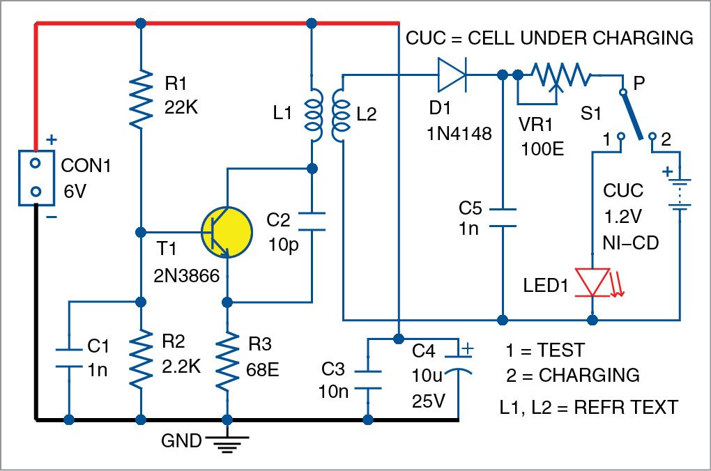 contactless battery charger circuit