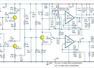 two channel amplifier circuit