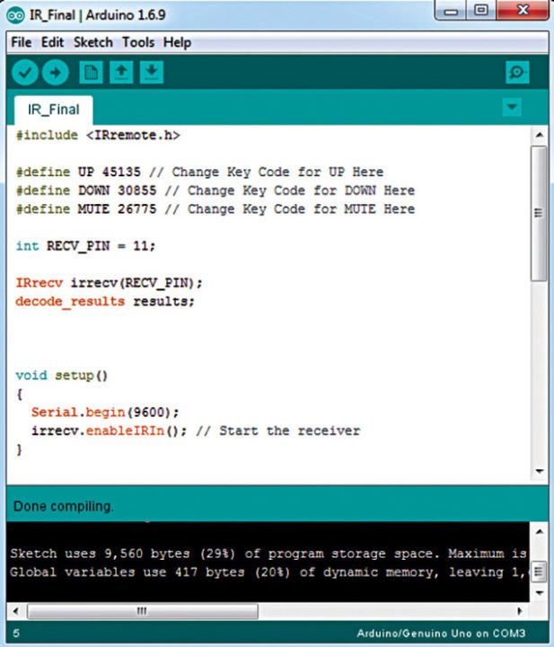 Screenshot of IR_Final.ino