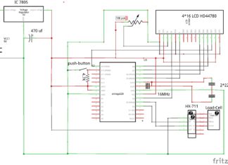 digital weight machine circuit