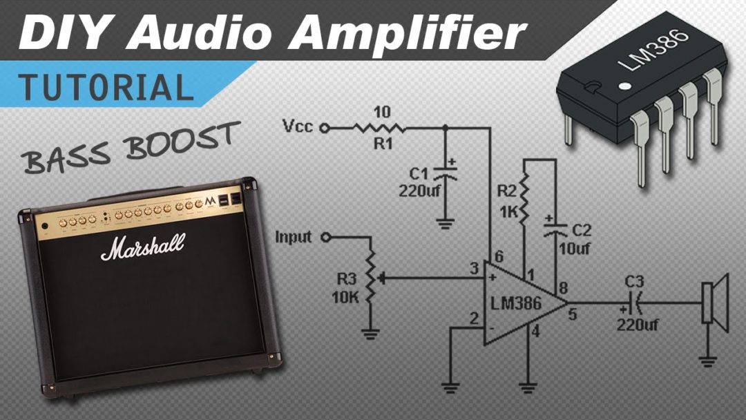 Audio Amplifier with Bass Boost Using LM386