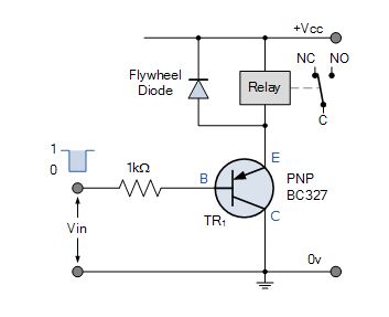 PNP relay switch circuit