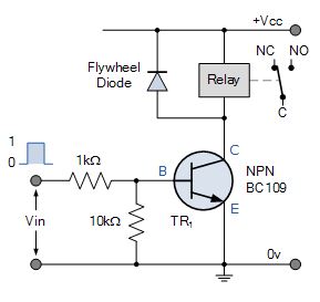 NPN relay switch circuit