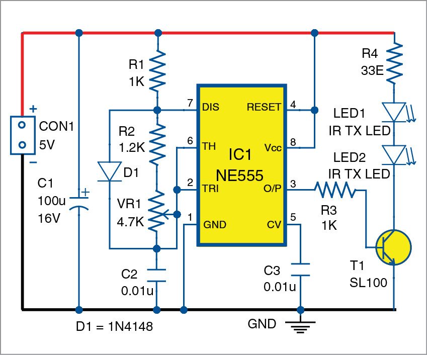 wireless gate alarm circuit