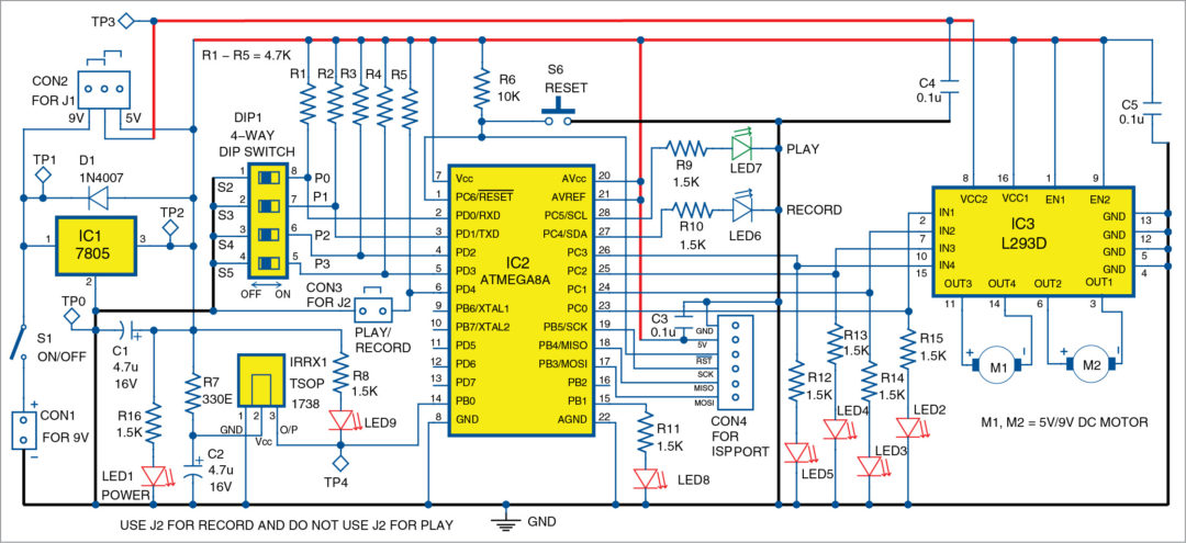 remote controlled robot circuit