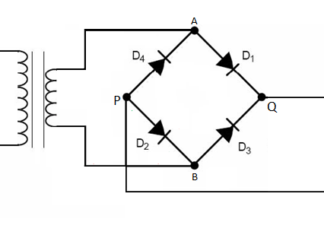 Bridge full wave rectifier circuit