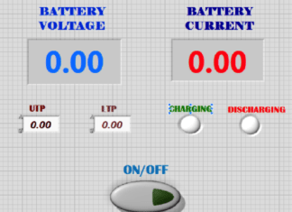 labview GUI for battery monitoring system