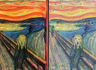 the scream modified by google's AI