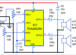 Build Your Own Stereo Amplifier Using TDA2822 Stereo Amplifier Using TDA2822