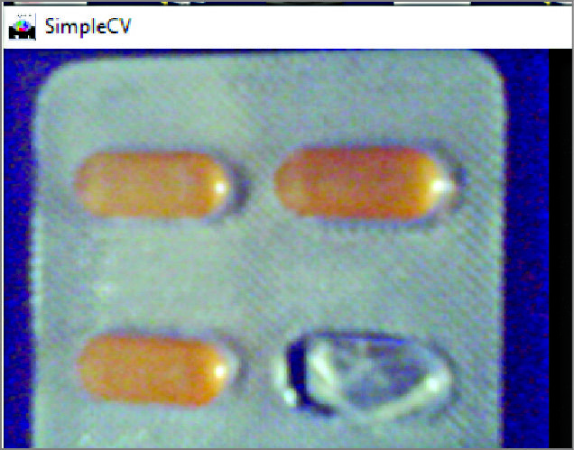 Image of tablets captured by the program