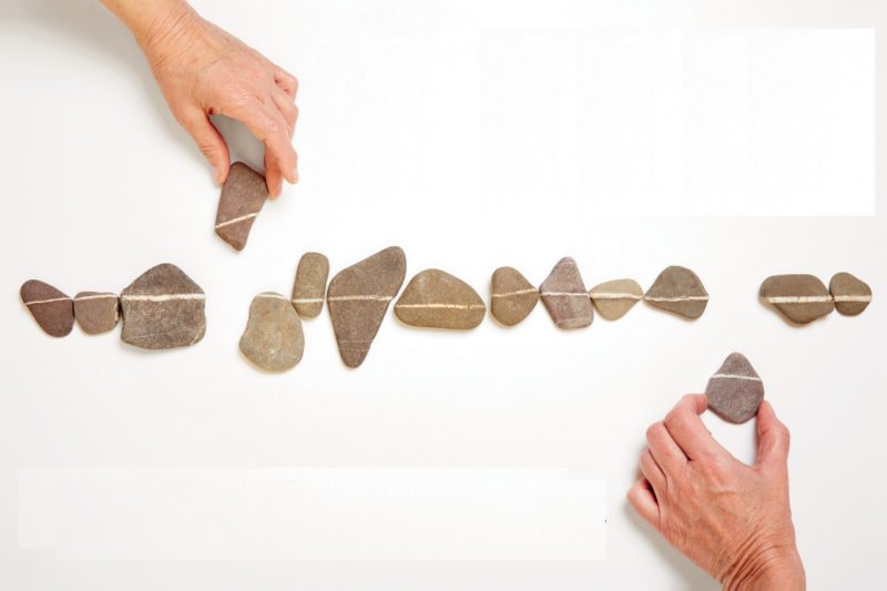stones making a line