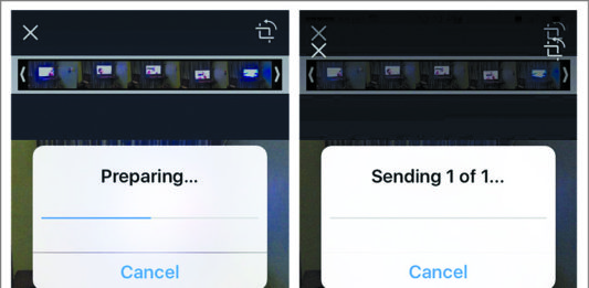 Compression process in mobile using WhatsApp