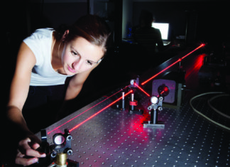 Laser Light Transforming Vision And Machines testing lasers in lab