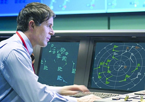 ATC staff using a space-based air traffic surveillance system (Image courtesy: www.satellitetoday.com)