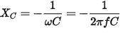 capacitive reactance formula