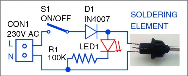 Micro Solder Pot Detailed Circuit