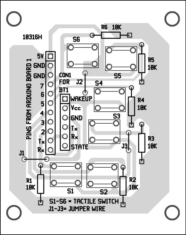 Component layout of the transmitter unit