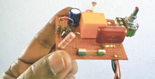 Author's prototype for smart bulb holder