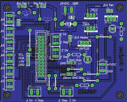 Header pins aligned perfectly with the PCB holes