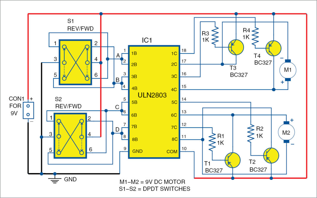 ULN2803 Based Motor Driver Circuit Full Electronics Project