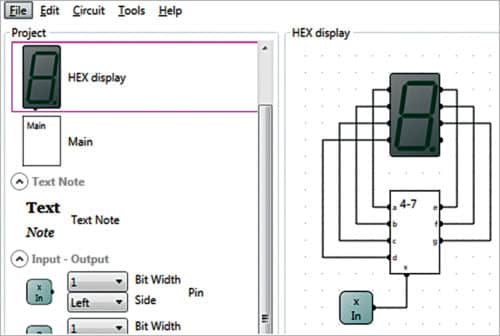 Creating a visual display in LogicCircuit