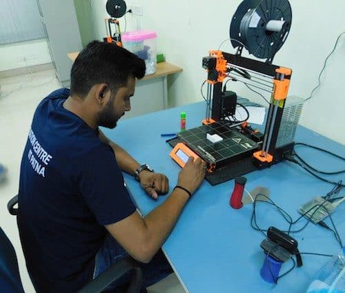 Working on 3D printer