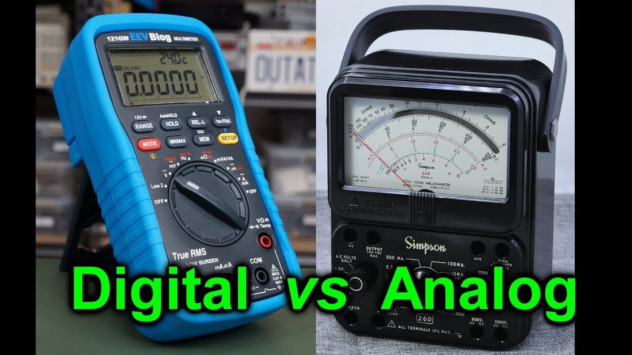 Digital Multimeter Vs Analog Multimeter Video Tutorial
