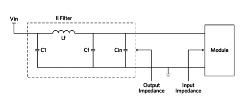  Conducted EMI input filter, inserted between input and a power module