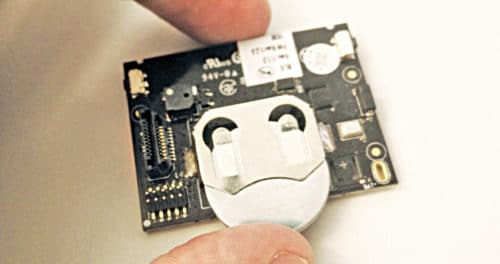 Coin-cell battery-driven sensor module (Image source: thingsquare.com)