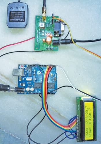 Author’s prototype for GPS clock using Arduino