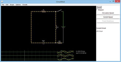 Circuit simulation using CircuitMod software