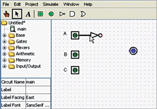 Connecting wires in Logisim