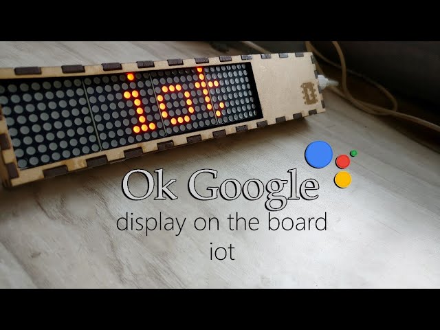 Google Assistant Controlled Scrolling Display