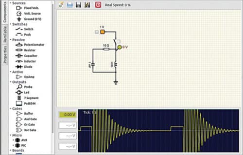An Arduino simulation on simulIDE