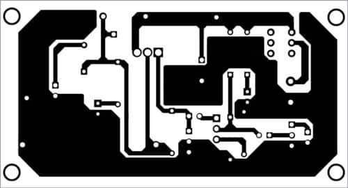 PCB layout of the voltage regulator as audio amplifier