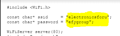 Enter Wifi details here in the code