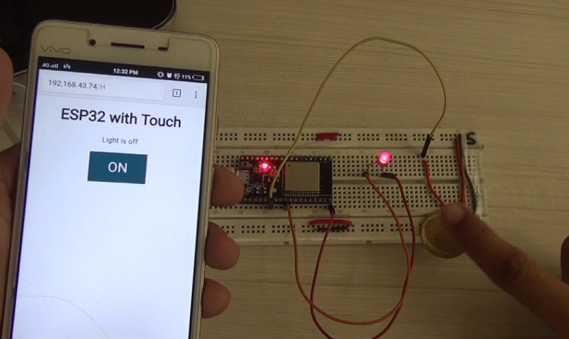 Led Demo1 for touch based home automation system