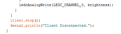 AnalogWrite function call for brightness