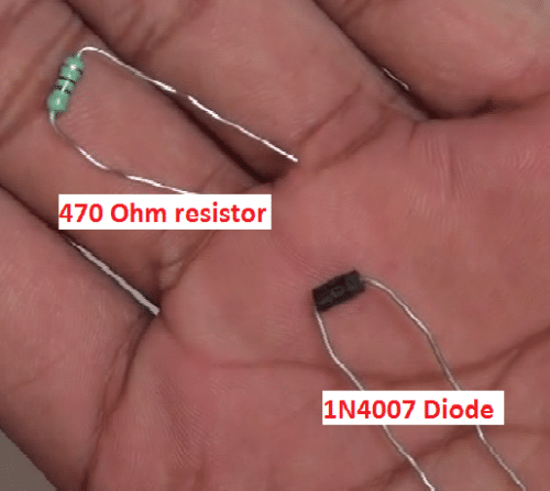Resistor and diode