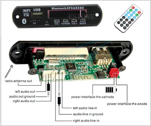 Two Channel Wireless Audio Amplifier Using Bluetooth Ta8210ah - Diy Bluetooth Speaker Diagram
