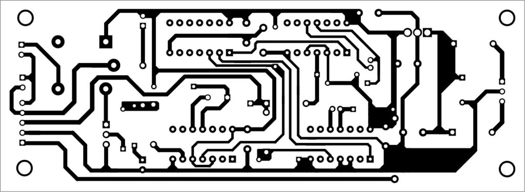 PCB layout of the programmable automatic bell system