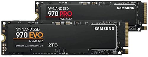 Samsung 970 Pro and 970 Evo