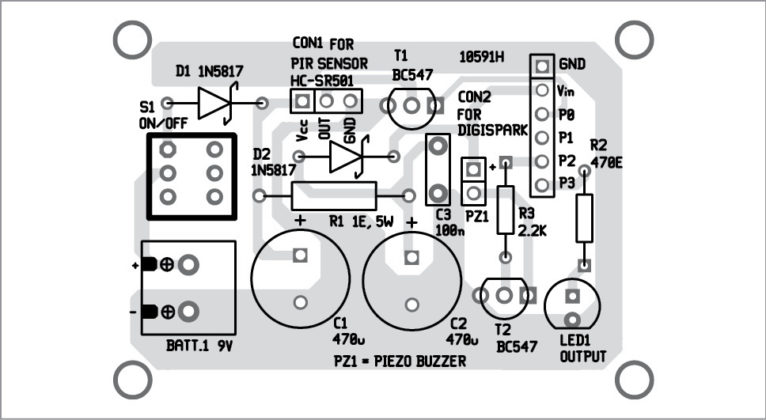 Motion Detector Security Alarm Using Digispark | Full DIY Project