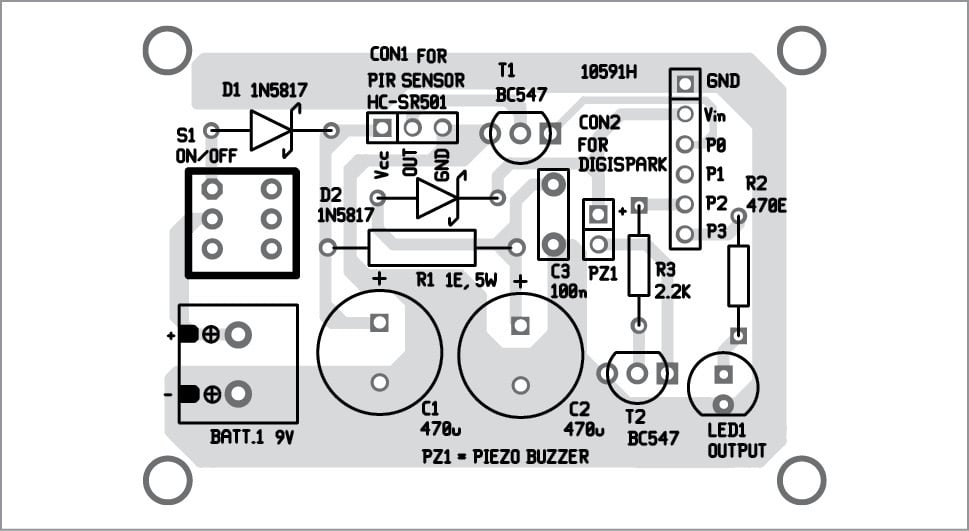 Motion Detector Security Alarm Using Digispark Full DIY Project