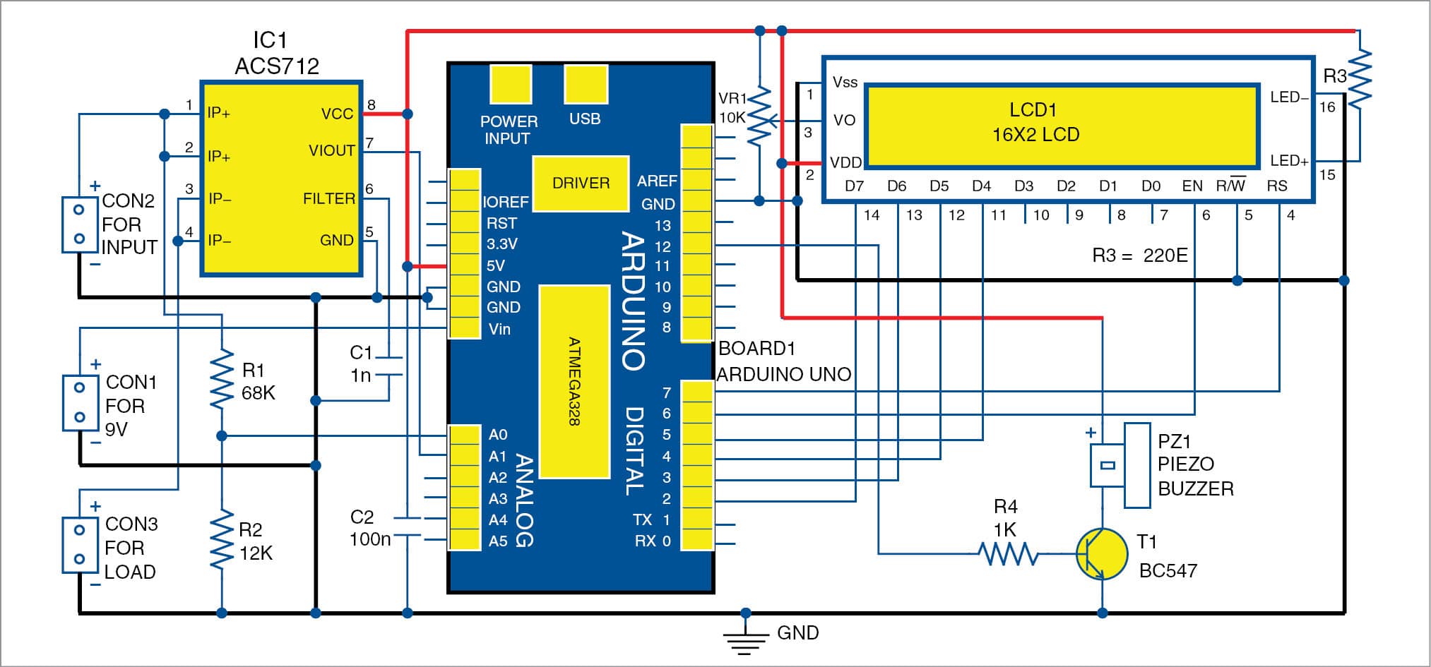 DC Panel Meter Using Arduino